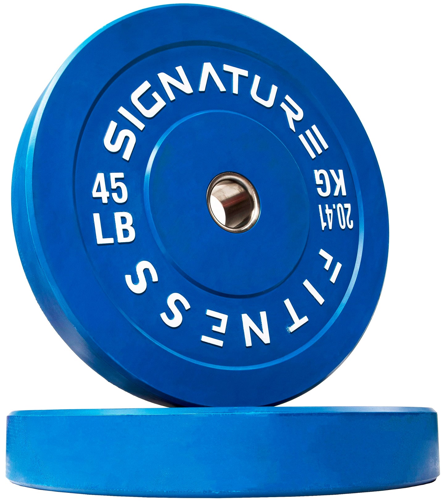 Fitvids 2" Olympic Bumper Plate Weight Plates with Steel Hub, 45LB, Pair