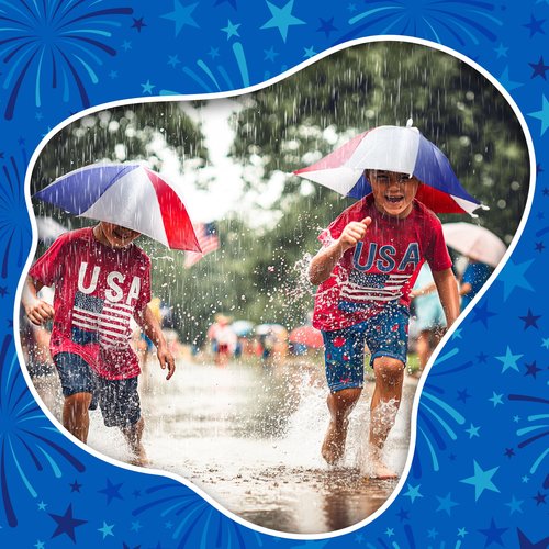 Windy City Novelties Umbrella Hat (Patriotic)