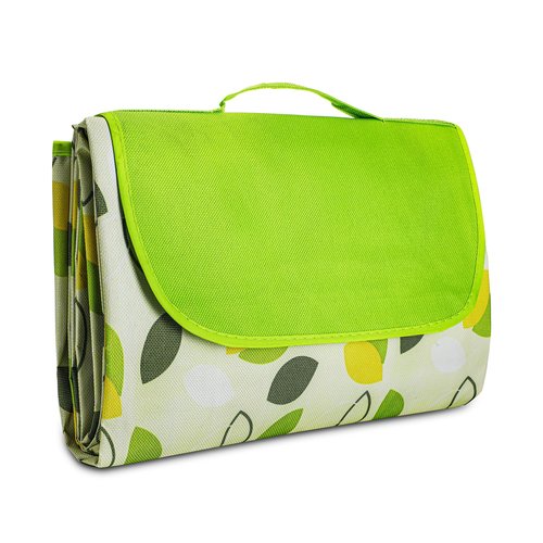 YU FENG Picnic Blanket Waterproof Foldable Green Leaves Outdoor Beach Blankets Lightweight Tote Shaped Mat for Travel Camping Family Party (80x80 inch)