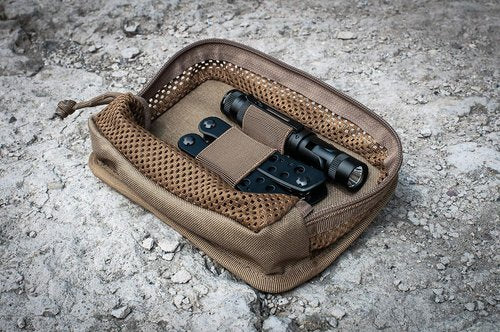 M-Tac Tactical Bag Insert Modular Organizer Utility Admin Pouch Hook Fasteners - Mesh Pocket