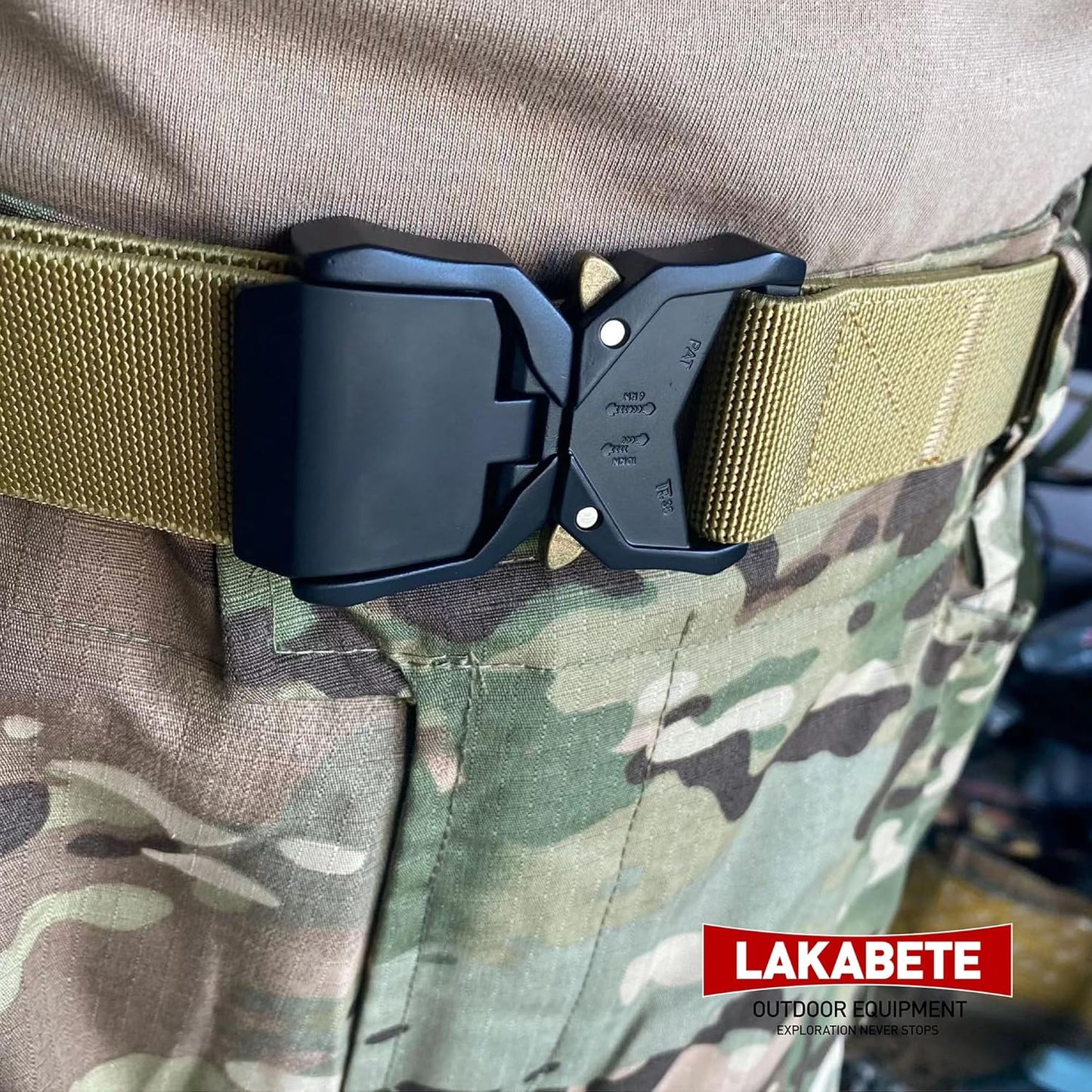Tactical Molle Battle Belt | Outdoor Hunting Belt with Pouches | Durable Design