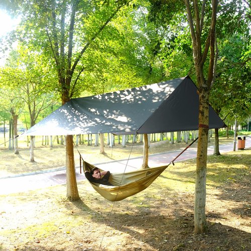 Clostnature Waterproof Camping Tarp for Tent - Ultralight Hammock Rain Fly for Backpacking, Heavy Duty Camping Hiking Awning Lightweight Rain Tarp Tent Shelter Camp Gear Must Haves
