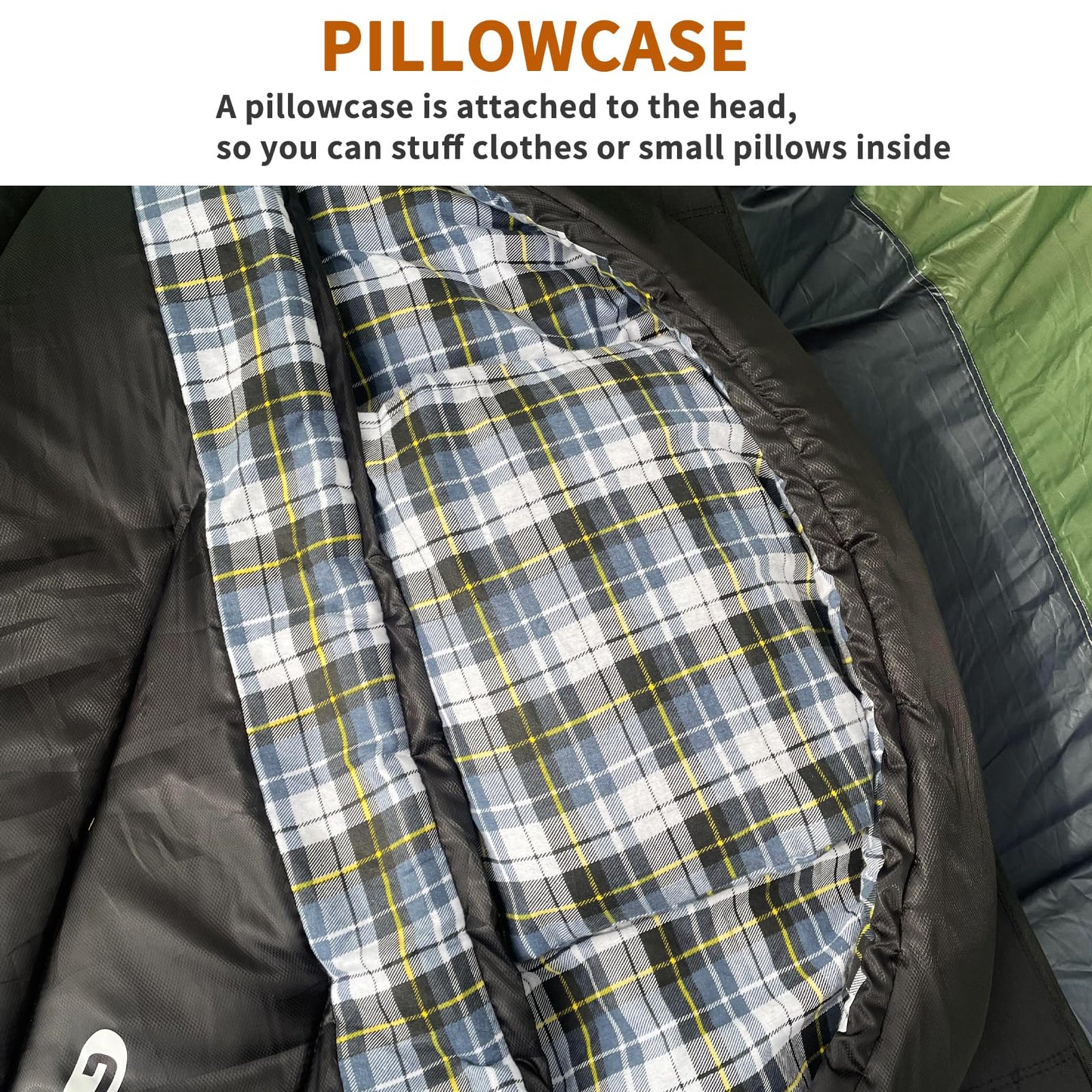 GEERTOP Flannel Sleeping Bag for Adults XXL 4 Season, 0 Degree Sleeping Bag for Winter Cold Weather (Black)