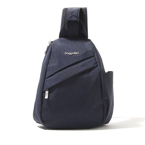 Baggallini Medium Sling Backpack - 9"x11" Lightweight Sling Bag with Convertible Adjustable Shoulder Strap