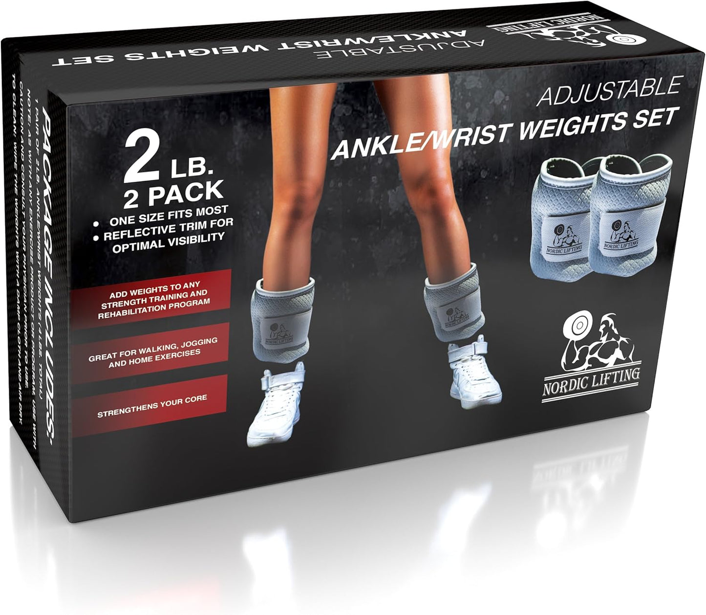 Ankle/Wrist Weights (1 Pair) for Women, Men and Kids - Fully Adjustable Weight for Arm, Hand & Leg - Best for Walking, Jogging, Gymnastics, Aerobics - 1 Year Warranty