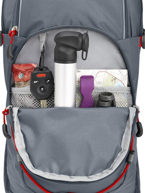 High Sierra HydraHike Hydration Backpack, Lightweight Running Backpack, Cycling, Hiking, for Men, Women & Kids, Mercury/Redline, 4L