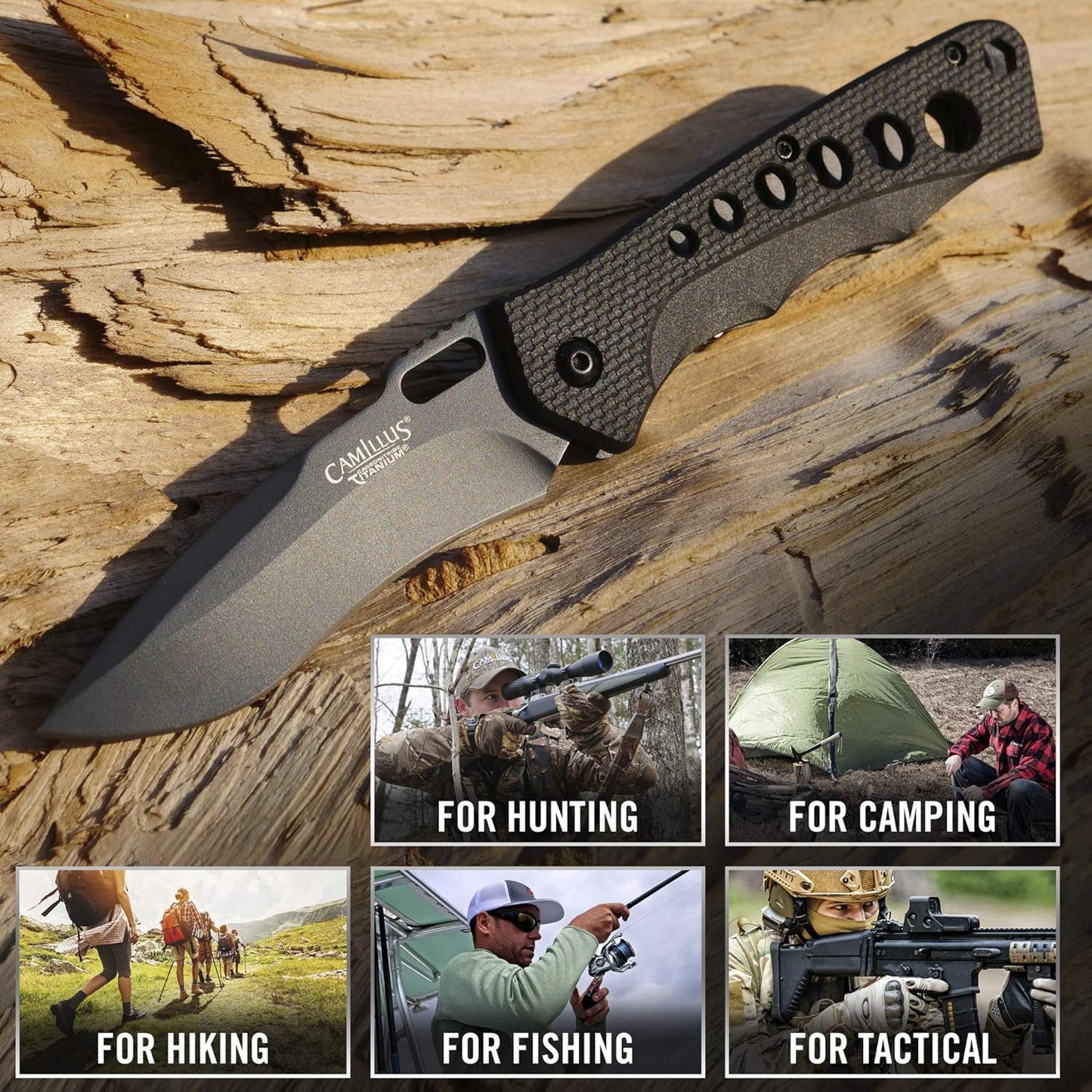 Camillus Rage / 7.25" Overall / 3" Blade/CARBONITRIDE Titanium™ / 440SS