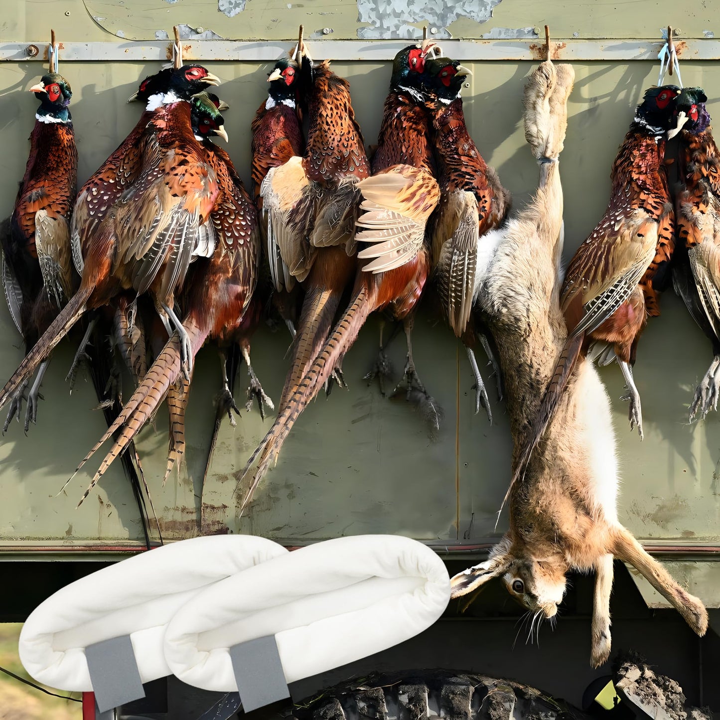 6 Pack Elk Game Bags Hunting Meat Bags Breathable Rolled Heavy Duty Quarter Bag with Reflective Strip for Elk Caribou, Moose, Deer, 48inch x 4, 28inch x 2