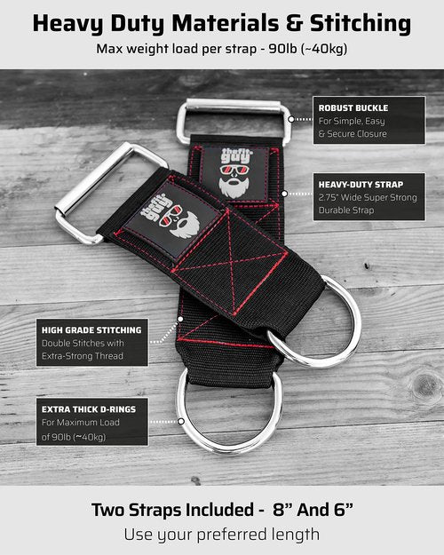 THEFITGUY Ultimate Dip Belt & Dumbbell Straps Bundle – For Loading Plates, Dumbbells & Barbells | Secure Fit, Horizontal Weight, Built for Heavy Dips & Squats