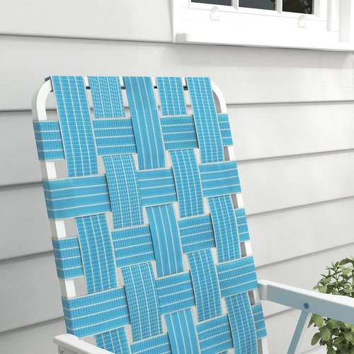 Outsunny Set of 4 Patio Folding Chairs, Classic Outdoor Camping Chairs, Portable Lawn Chair Set for Camping, Garden, Pool, Beach, Backyard with Armrests, Blue
