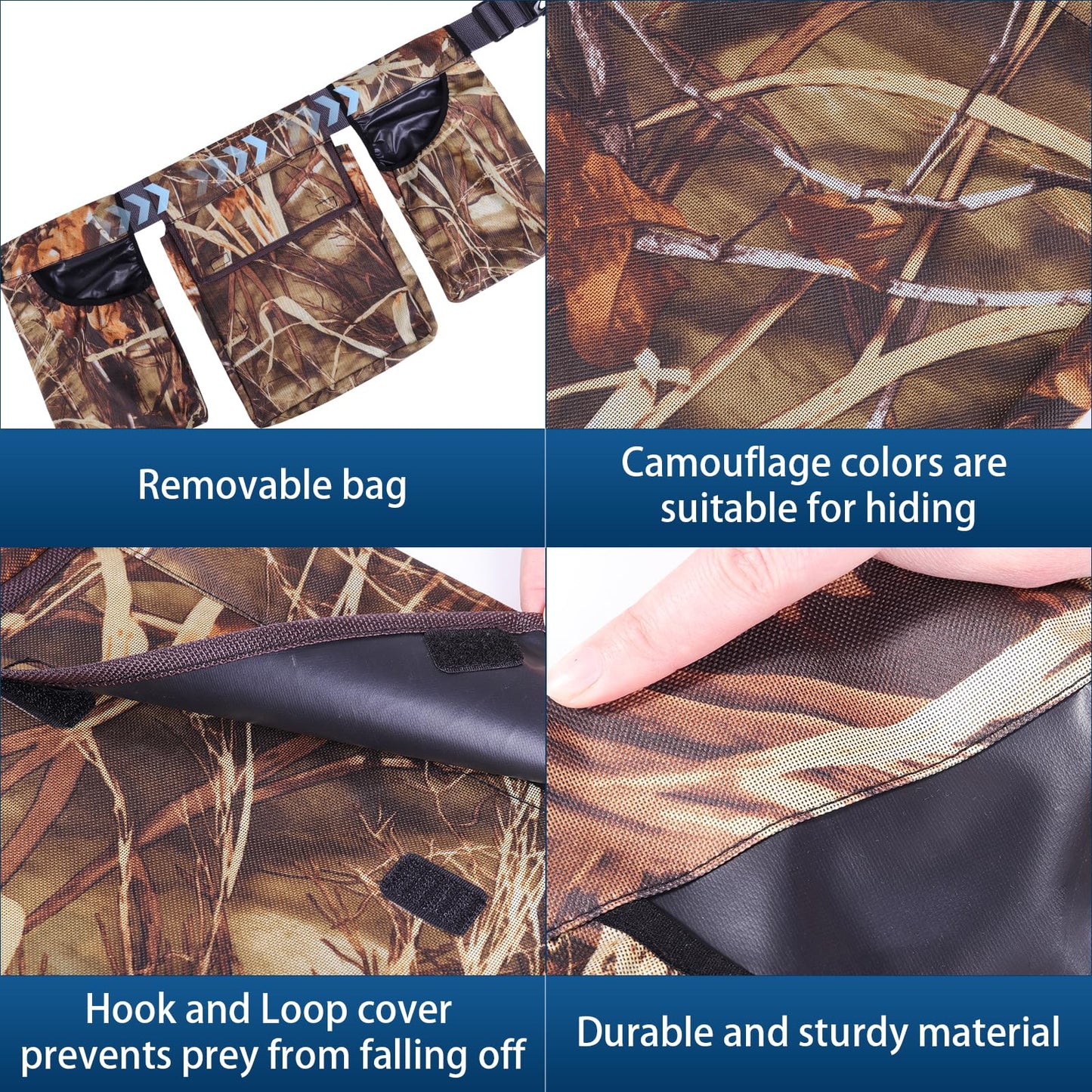 FAMJOALE Hunting Dove Belt, Adjustable Dove Belts with Game Pouch Shell Bags, Dove Gear Field and Shooting Game Bag, Hunting Accessories