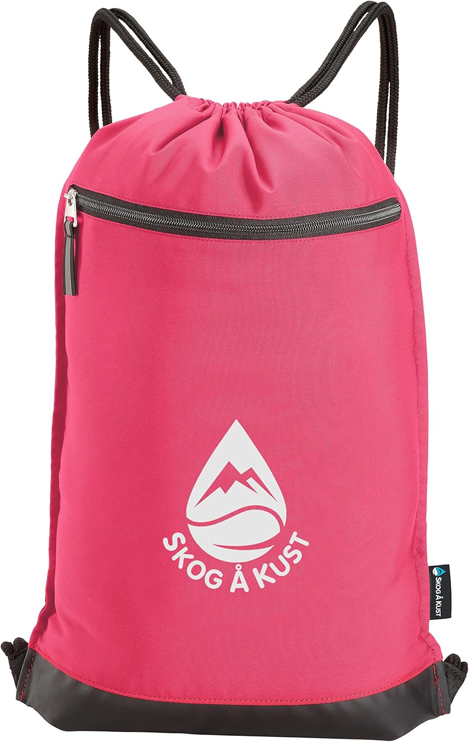 Skog Å Kust GymSak | Patented 2-in-1 Drawstring Cinch Bag with Removable Waterproof Dry Bag | Red