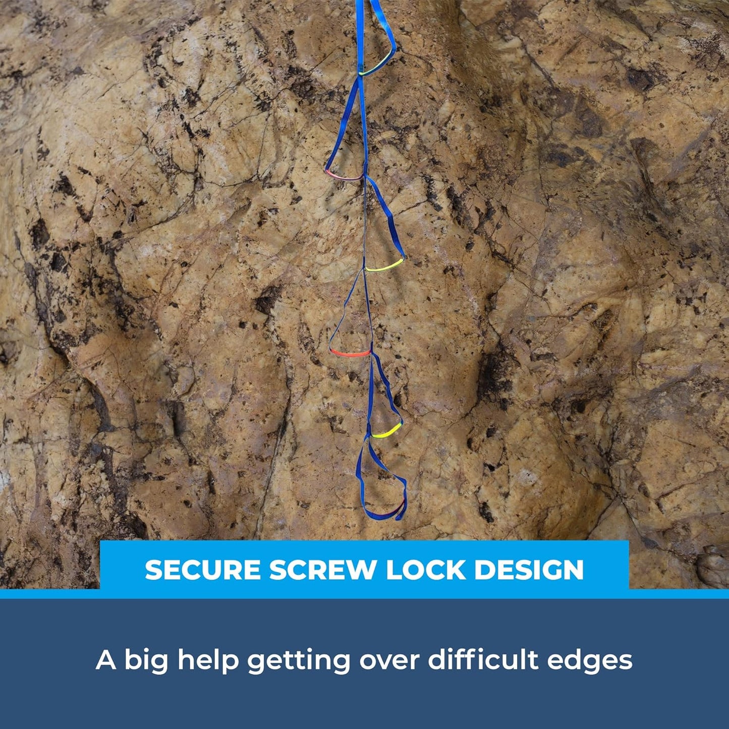 4-Step Nylon Climbing Etrier Ladder – Lightweight Aider for Tree Work, Rescue & Rock Climbing