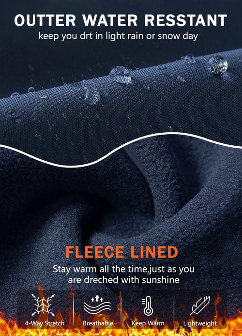 Thermal Shirts for Women Winter Running - Fleece Lined Long Sleeve Warm Tops Cold Weather Gear Thumbholes Zipper Pocket Navy