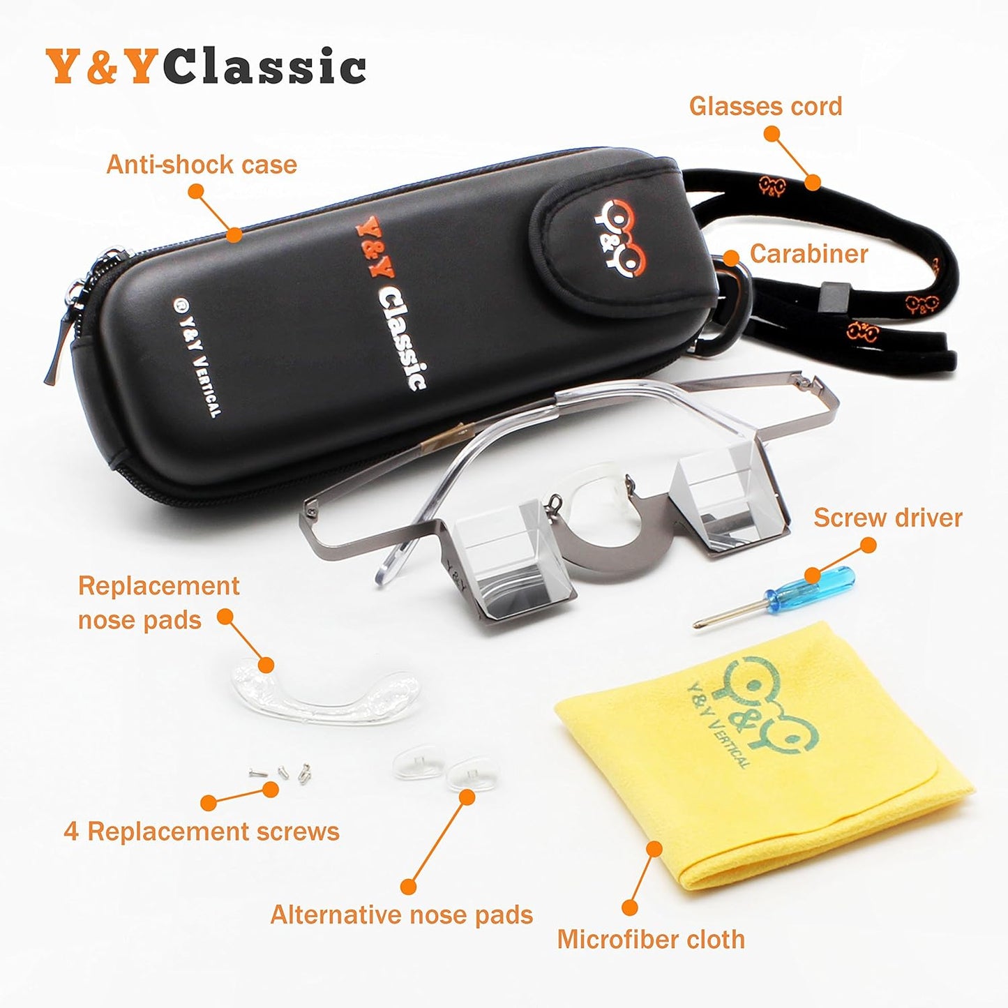 YY Vertical Belay Glasses - Hands-Free Climbing Safety Gear for Rock Climbers