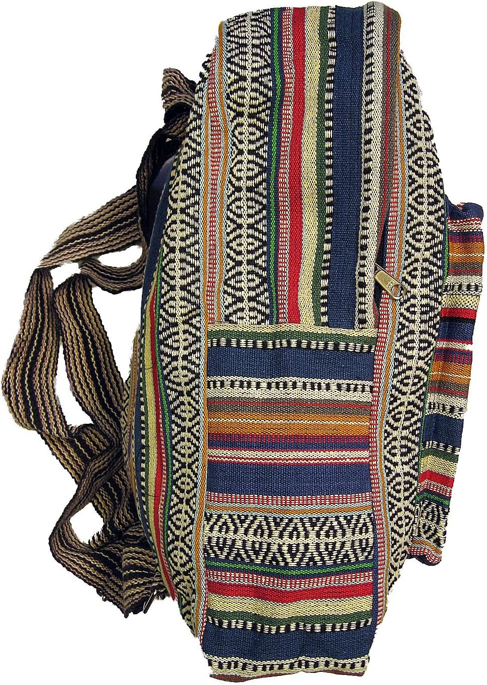 Original Collections Unisex Blue Woven Cotton Ethnic Hippie Backpack or Daypack