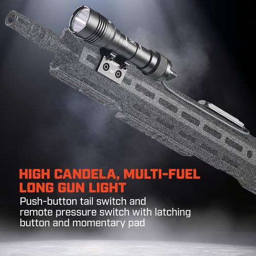 Streamlight 88126 ProTac Rail Mount HL-X Pro 1000-Lumen High Candela Multi-Fuel Long Gun Light, Includes Jack-Cap, M-Lok kit, Pressure Switch, Tool, and CR123A Lithium Batteries, Black