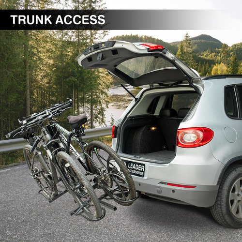 TrekTote Platform Bike Rack for Car, Foldable 2 Bike Rack Hitch Mount for SUV, Truck, RV, Ebike Rack for 2 Bikes, Bicycle Carrier Racks Quick Tilt Release and Anti-Wobble