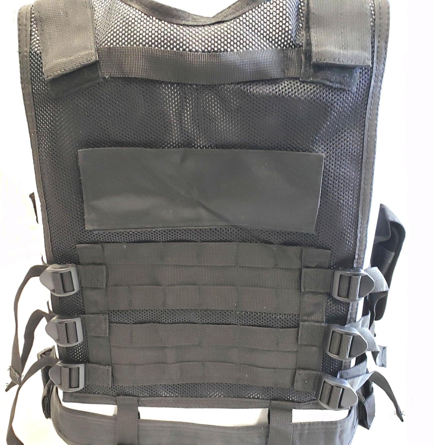 3Skull Light Weight Upgraded Tactical Airsoft or Paintball Vest - Duty Belt, Pistol Holster, 9 Pouches - Black, One Size