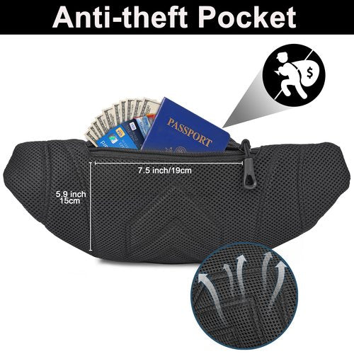 MOZETO Mens Fanny Pack, Heavy Duty Fanny Pack Holster for Full Size Pistol, Tactical Concealed Carry Gun Bag