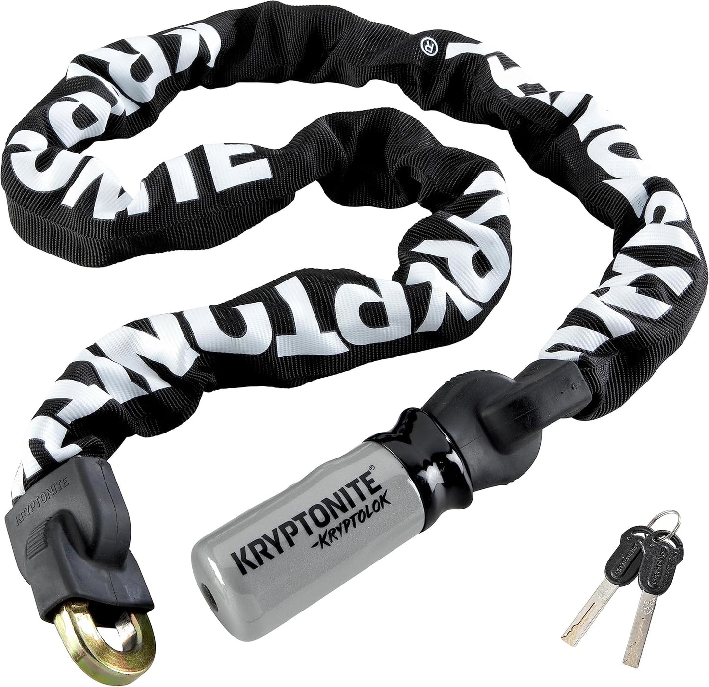Kryptonite Kryptolok 912 Bike Chain Lock, 4 Feet Long 9mm Steel Chain Heavy Duty Anti-Theft Sold Secure Gold Bicycle Chain Lock with Keys for Bike, Motorcycle, Scooter, Bicycle, Door, Gate, Fence