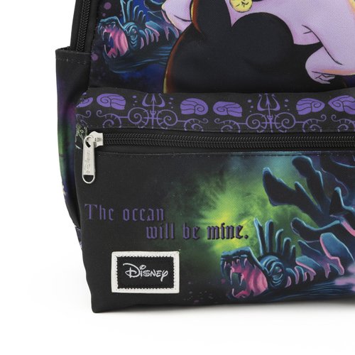 Wondapop - The Little Mermaid - Ursula 13"" Nylon Daypack, Black