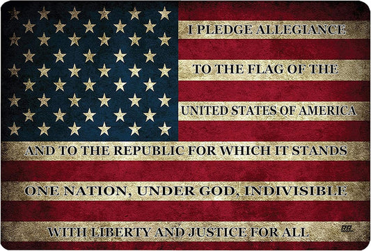 Rogue River Tactical Pledge of Allegiance USA American Flag Gun Cleaning Mat Bench Pad Gift for Gun Owner Patriotic