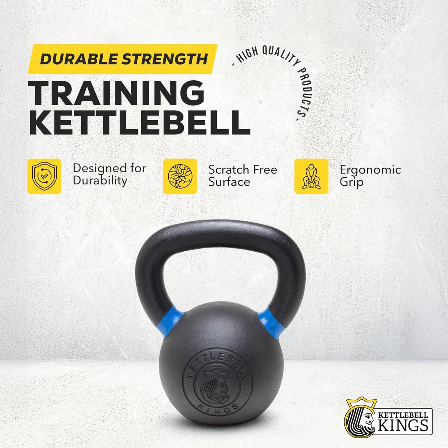 Powder Coated Kettlebells Set (9-97 lb) - Strength Training Weights for Home Gym