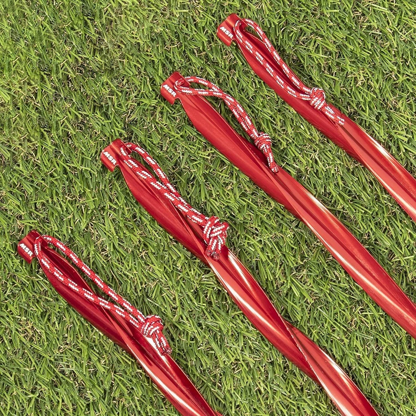 MSR Cyclone 10" Tent Stake, 4 Pack, Red