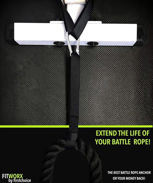 Battle Rope Anchor Strap Kit With Bonus Battle Rope Workout Guide- FitWorx By RadBizz