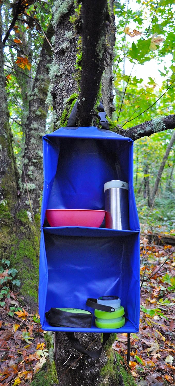 Seattle Sports Outfitter Class Collapsible Square Pack Sink Dish Wash Basin for Camping, Blue