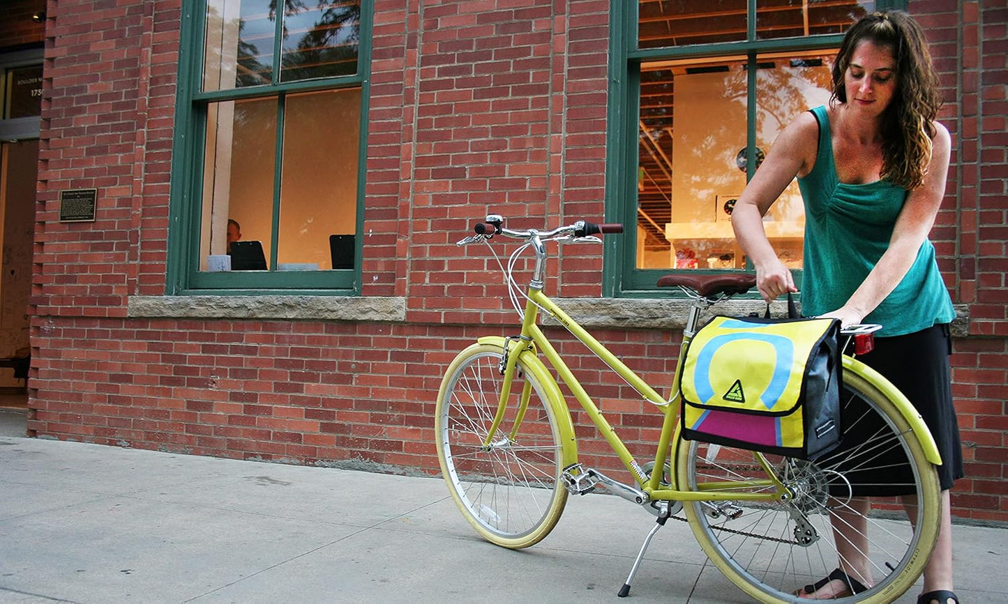 Green Guru Gear Dutchy Bike Bicycle Bike Upcycled Made in USA Pannier Bag (design may vary)