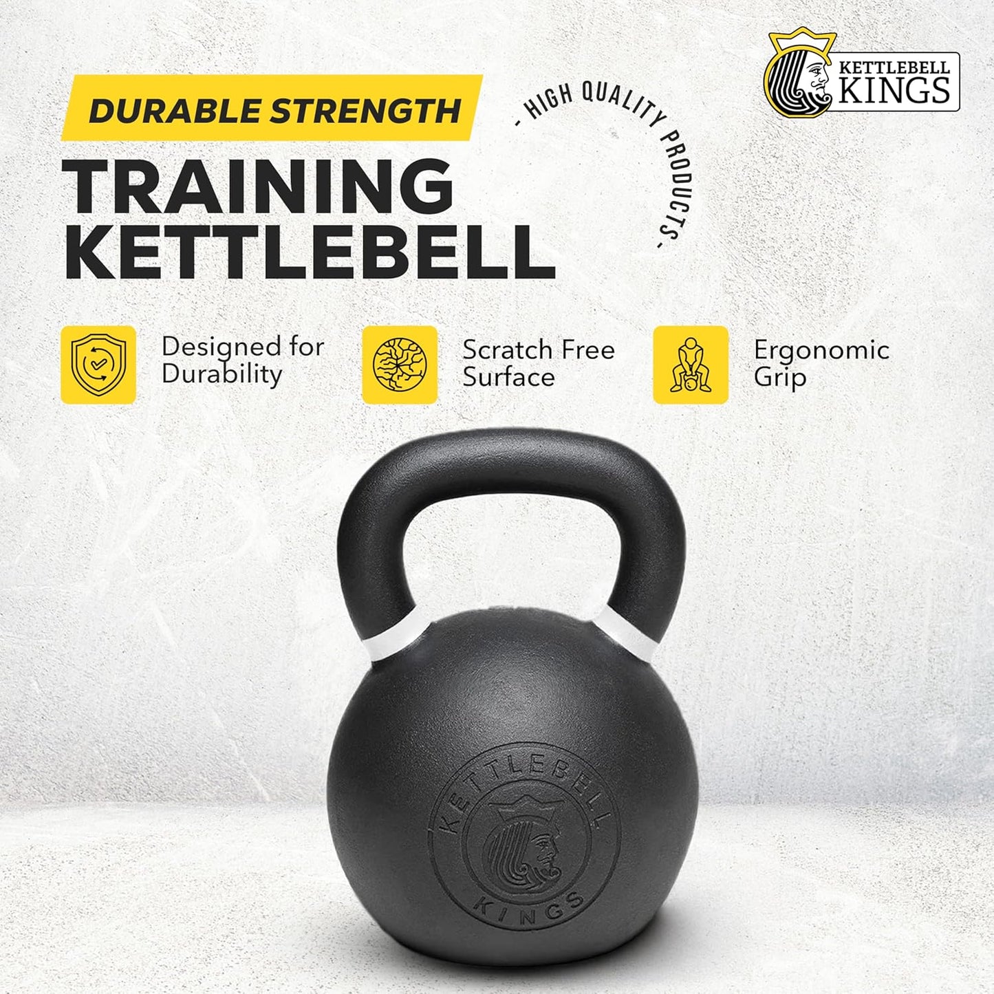 Powder Coated Kettlebells Set (9-97 lb) - Strength Training Weights for Home Gym