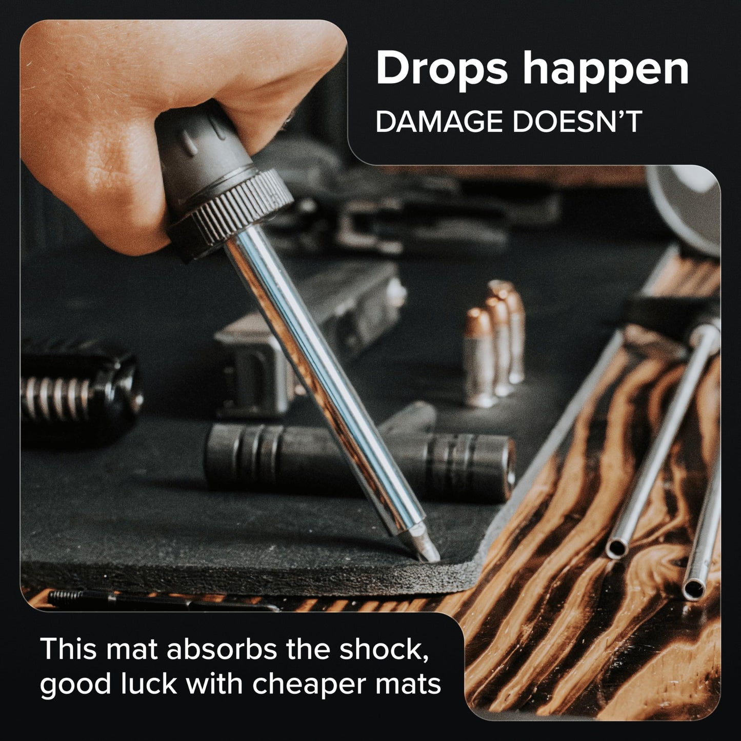 Falko Tactical Premium Gun Cleaning Mat (3 Sizes) - 2X Thicker, Oil and Solvent Resistant - Non Slip, Perfect Gun Mat for Cleaning - (Handgun, Rifle and XL Firearms)