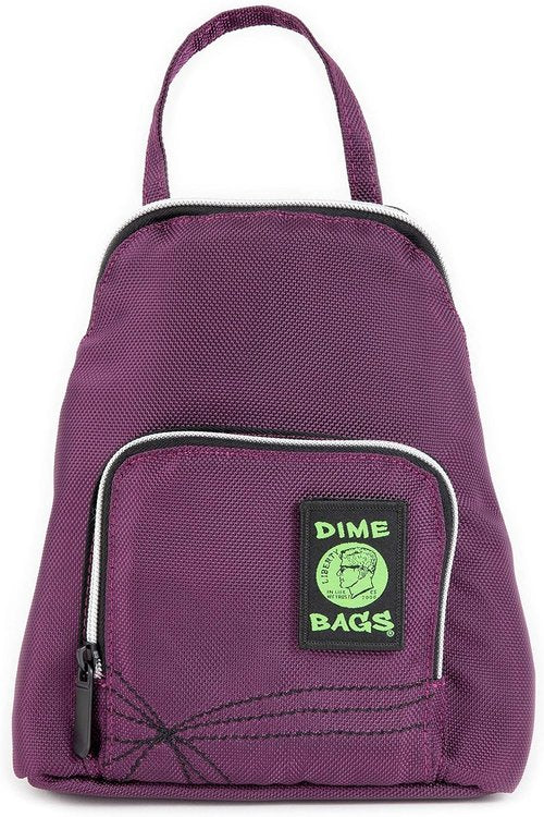 Dime Bags Small Everyday Backpack, Padded Straps, Secret Pocket, Heavy-Duty Zippers, Removable Airtight Bag, Hemp Fabric, Ideal for Festivals and Travel, Club Kid (Black)