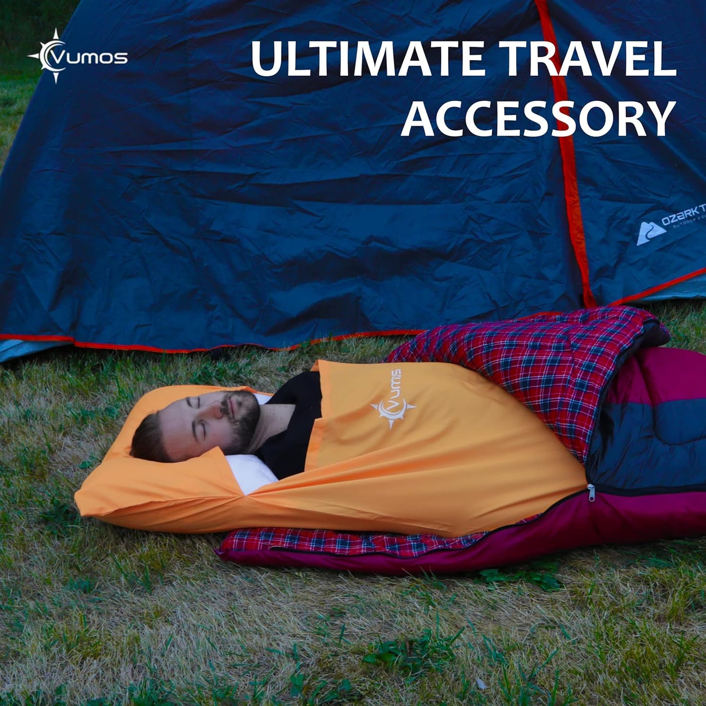 Sleeping Bag Liner and Camping Sheet – Silk Like Material for Travel - Has Full Length Zipper