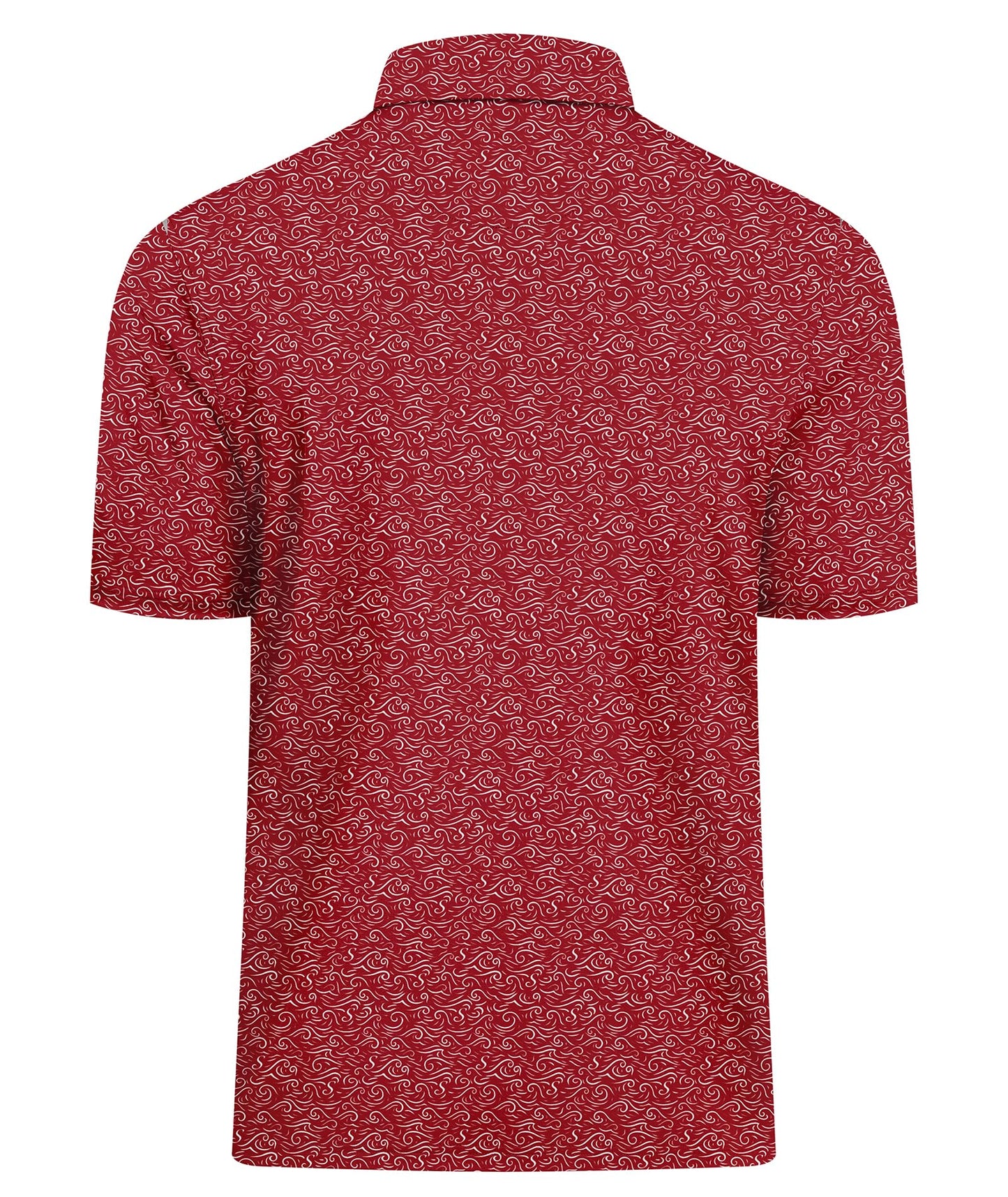 SWISSWELL Mens Golf Shirt Short Sleeve Moisture Wicking Print Polo Shirts for Men Performance Summer Tshirt Red L