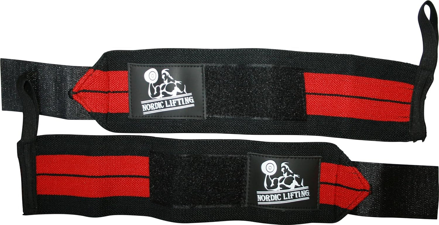 Wrist Wraps (1 Pair/2 Wraps) for Weightlifting/Cross Training/Powerlifting/Bodybuilding - for Women & Men - Premium Quality Equipment for The Absolutely Best Hand Strength & Support - 1 Year Warranty