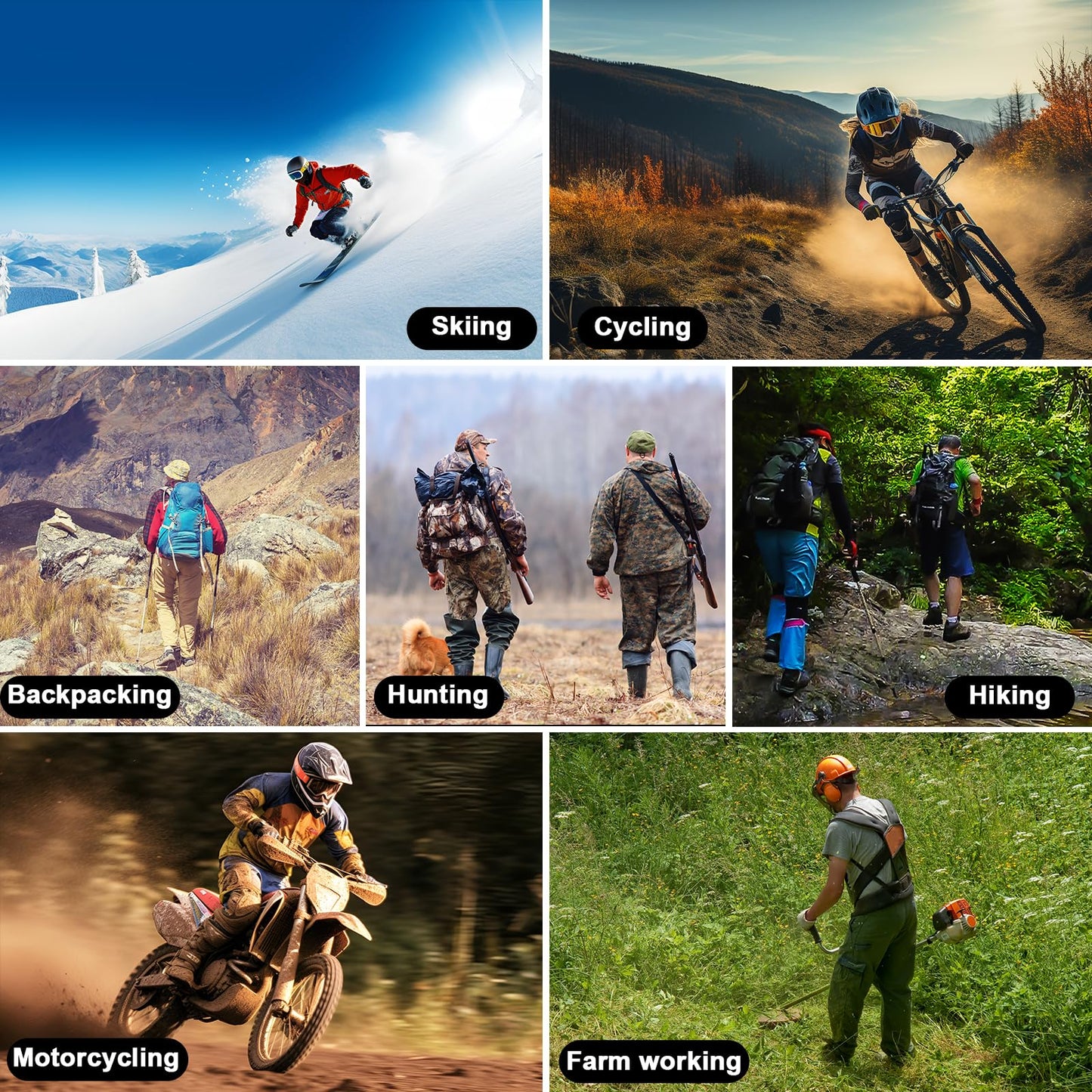 Gators for Hiking Boots and Shoes Waterproof 1000D Oxford Snow Boot Gaiters Lightweight Adjustable Men Women Leg Protection Covers Fit Hiking Hunting Mountain Climbing Skiing Snowshoeing Weed Eating