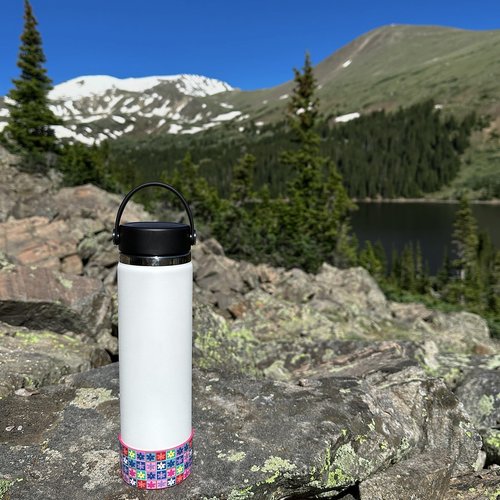 Silicone Water Bottle Boot for Stanley Cup, Hydro Flask, YETI, Owala, Simple Modern, HydroFlask Tumbler Bottles | WIDE | Berry Bouquet Check | Compatible with 32oz, 40oz
