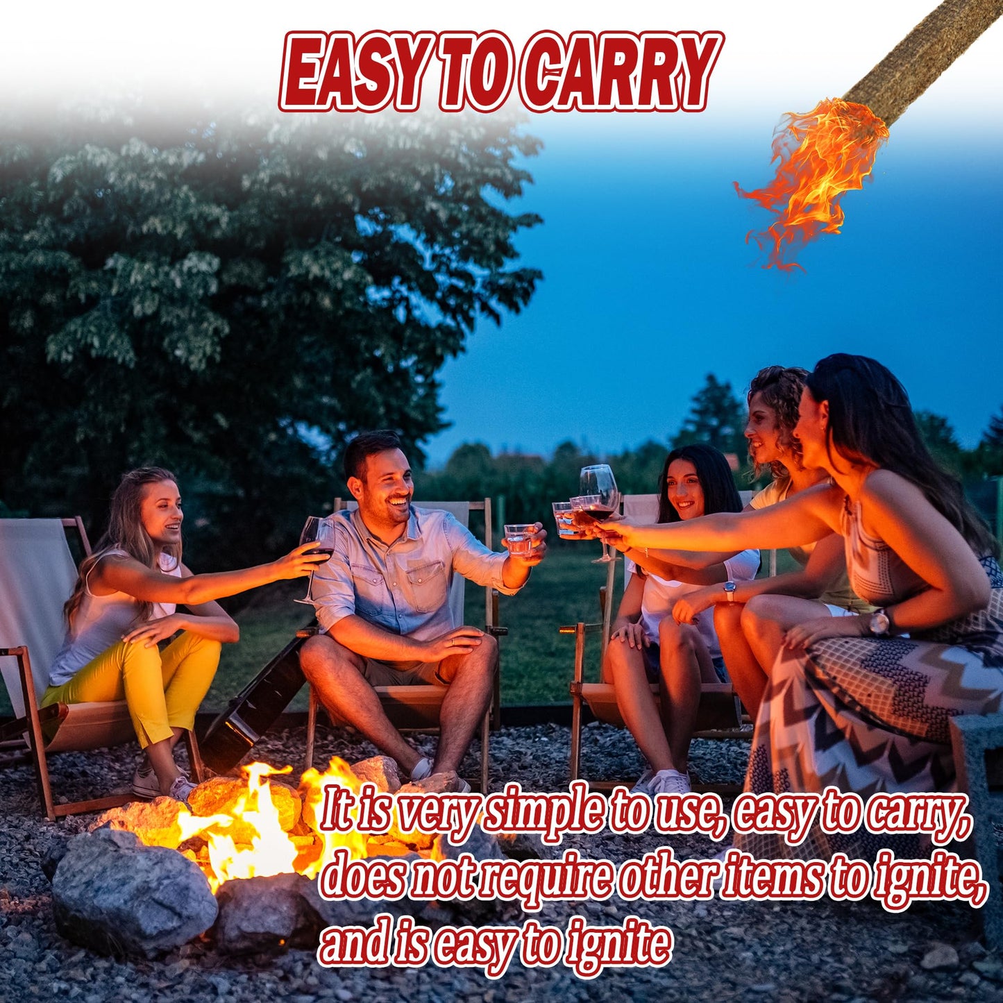 HZCGJMY 60Pcs Fire Starters Sticks Waterproof Firestarters for Outdoor Fire Pit Camping Fire Starter Charcoal Starters for Wood Stove, BBQ Grills, Bonfires, Easy to Light
