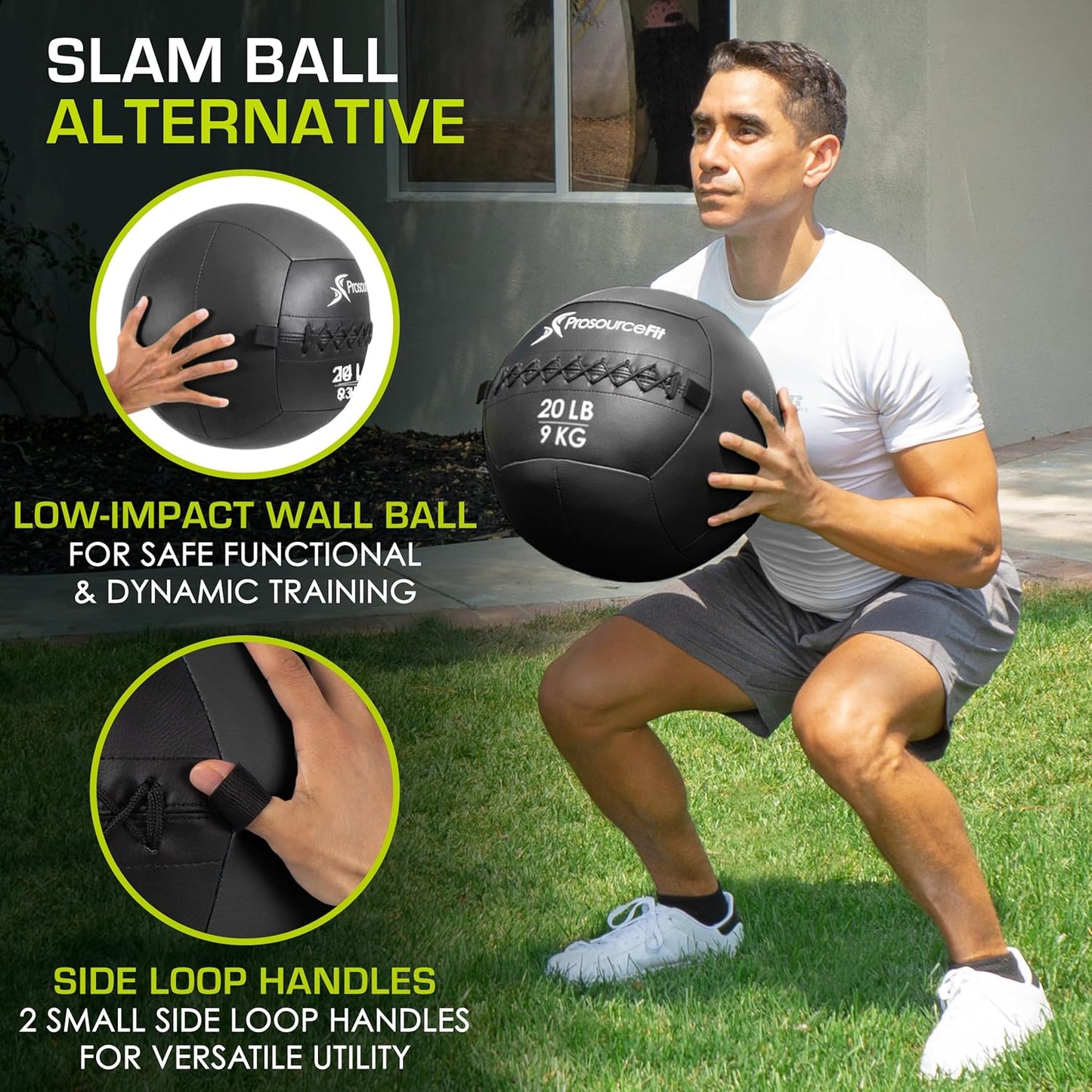 ProsourceFit Soft Medicine Balls, Wall Balls and Full Body Dynamic Exercises, Color-Coded Weights