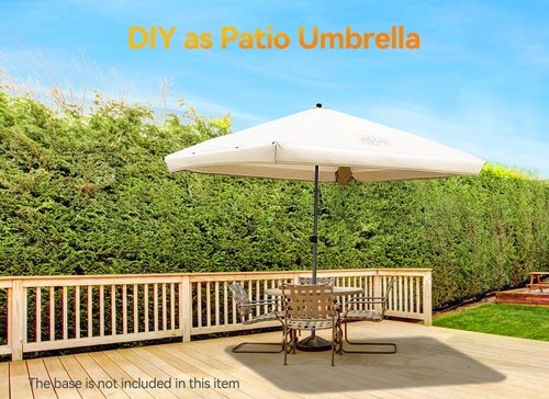 Vibemo Beach Cabana, 6.2' x 6' Portable Canopy with Side Wall, 4 Adjustable Height, UPF 50+ UV Protection, Easy to Set Up Tent, Waterproof Beach Shelter for Outdoor Patio