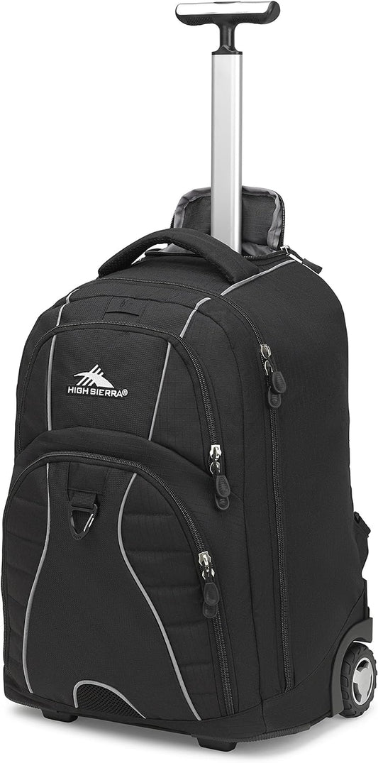 High Sierra Freewheel Wheeled Laptop Backpack, Black, One Size