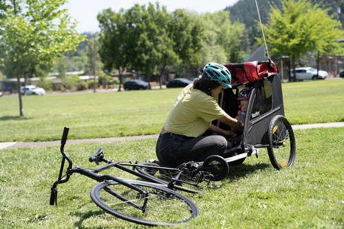 Burley Honey Bee, 2 Seat Kids Bike Trailer & Stroller