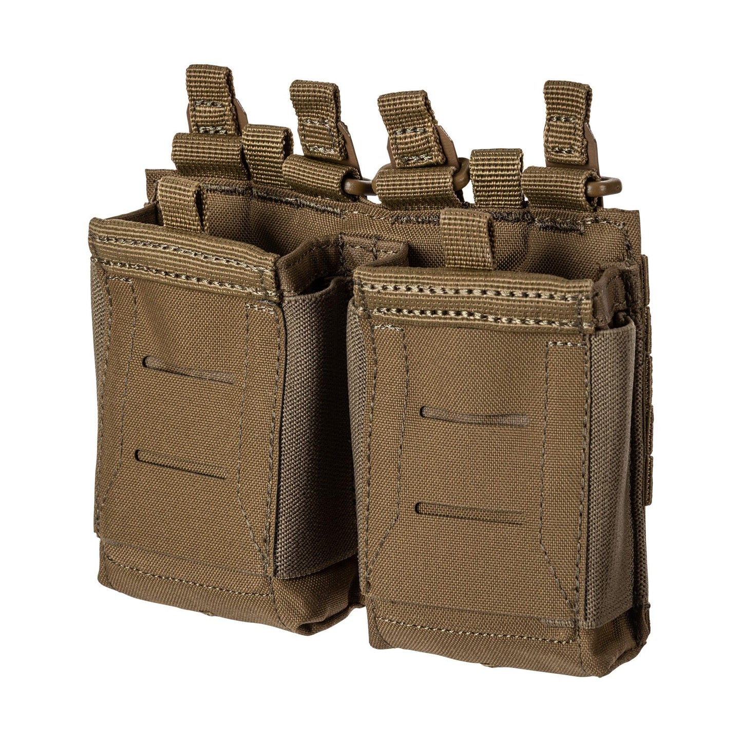5.11 Tactical Flex Double AR Mag Pouch 2.0 - Versatile Flex-HT Mounting Holster, Concealed Retention, Waterproof Straps, Kangaroo, 1 SZ, Style 56754ABR