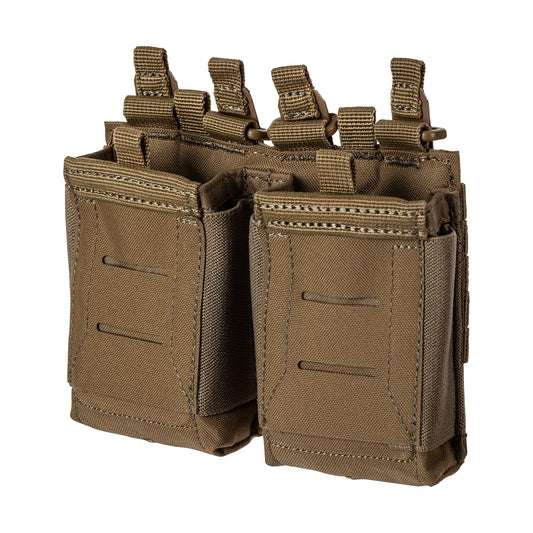 5.11 Tactical Flex Double AR Mag Pouch 2.0 - Versatile Flex-HT Mounting Holster, Concealed Retention, Waterproof Straps, Kangaroo, 1 SZ, Style 56754ABR