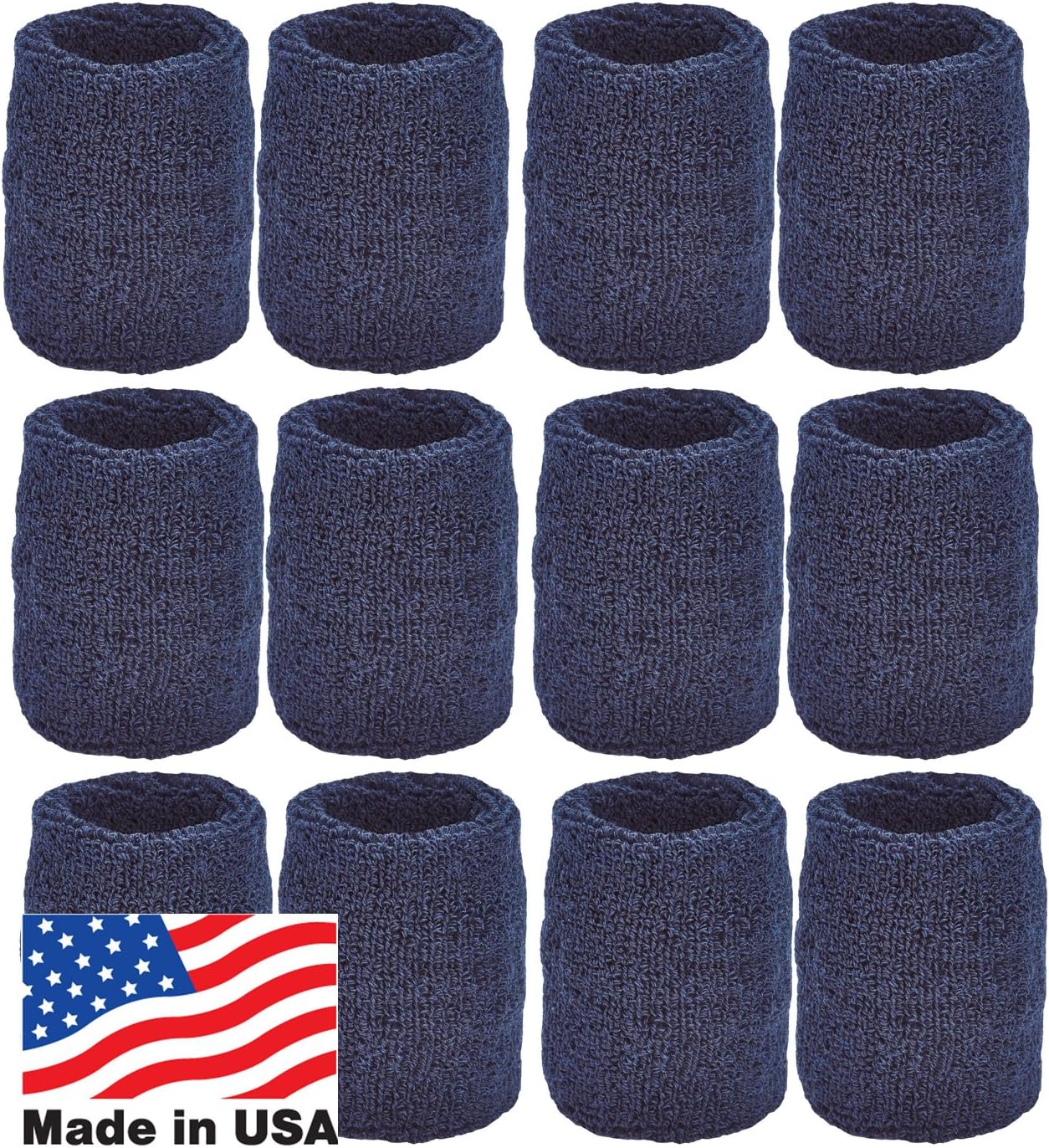 Unique Sports Wristbands / Sweatbands Pack of 12 (6 pair)