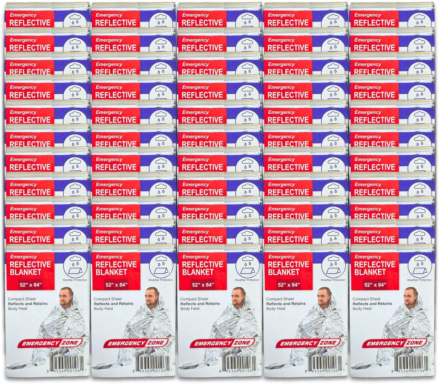 [1 Pack] Thermal Reflective Emergency Blanket 52”x84” | Emergency Mylar Blankets | Survival Blanket for Survival Supplies | Camping, Hiking, or Emergencies