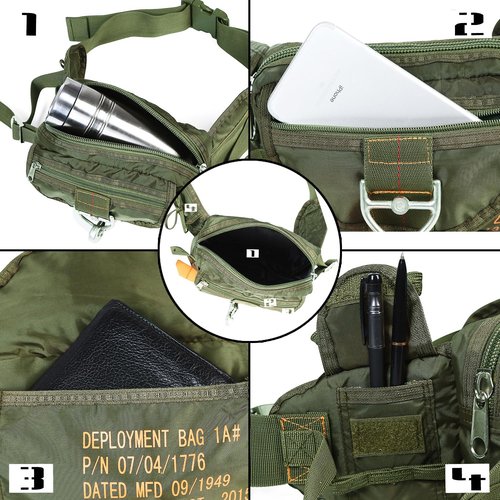 US Air Force Parachute Buckles Deployment Bag Tactical Military Waist Fanny Pack